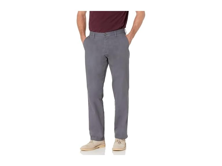 Amazon Essentials Men's Classic-Fit Wrinkle-Resistant Flat-Front Chino Pant (Available in Big & Tall), Charcoal, 29W x 34L