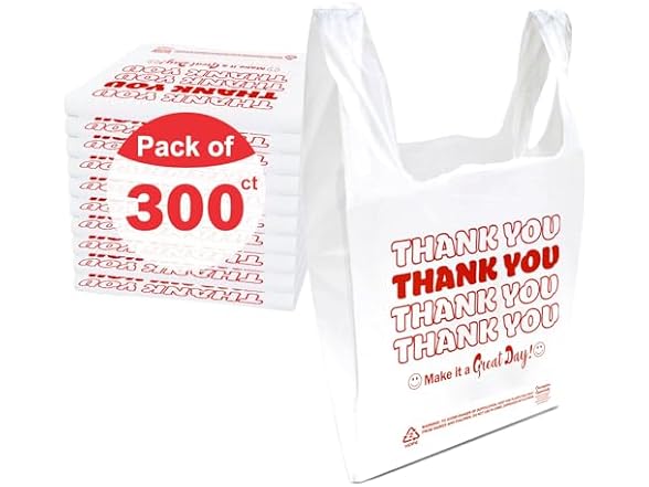 Pantryware Essentials Thank You Plastic Take Out Bag