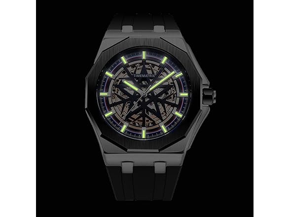 TIMEMATRIX Black Skeleton Watch