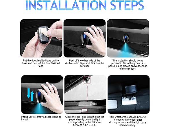 DZJJHK DZJJHK 2PCS Car Door Lights Logo Proje