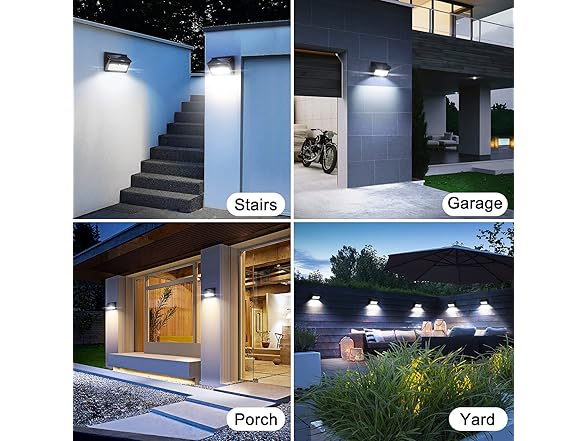 Luscreal 4 pack Solar Outdoor Lights