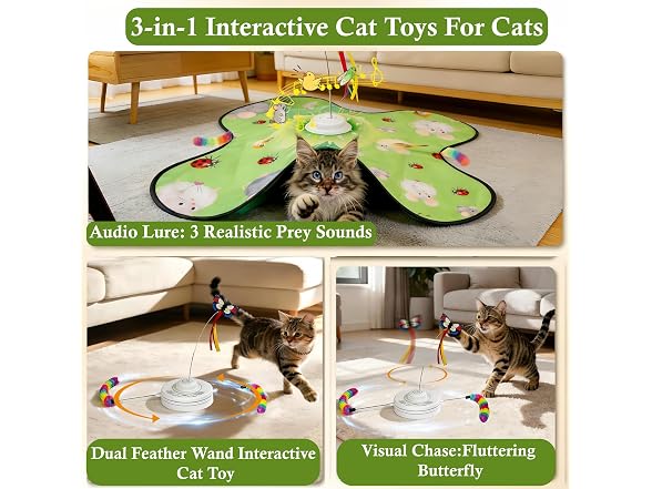 VEHICAR 3-in-1 Interactive Cat Toy