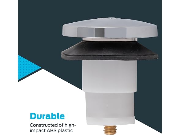 EZ-FLO ABS Tip-Toe Drain Stopper with Rubber Seal
