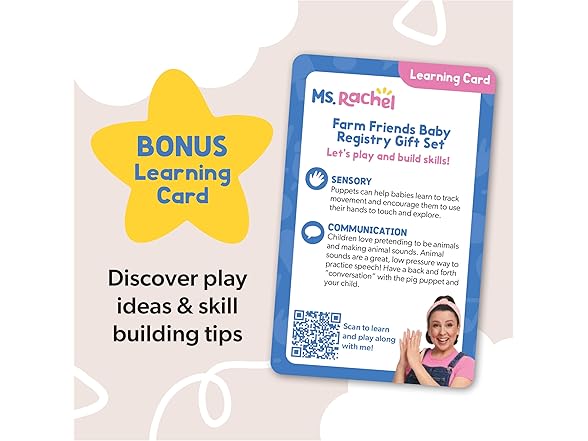 Ms. Rachel Official Farm Friends Baby Registry Gift Set 