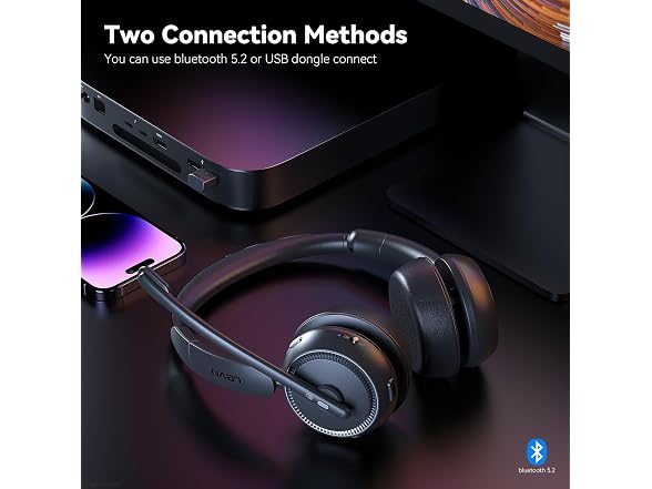 LEVN Wireless Headset with Mic for Work - Gallery 3
