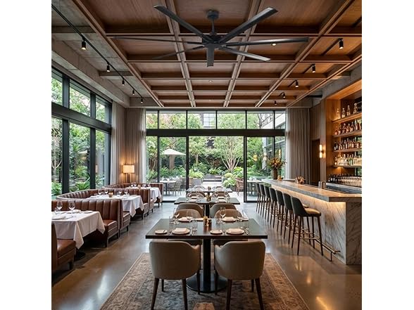 Parrot Uncle F8013 84" Large Ceiling Fan Black