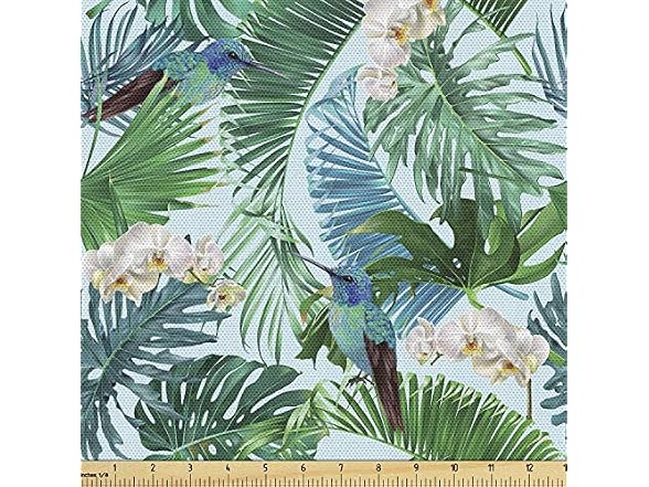 Ambesonne Hummingbird Fabric by The Yard