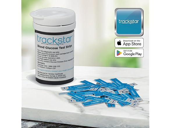 trackstar Blood Glucose Test Strips 50ct