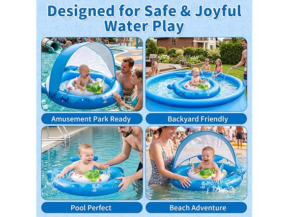 VAULOOM Inflatable Baby Pool Float