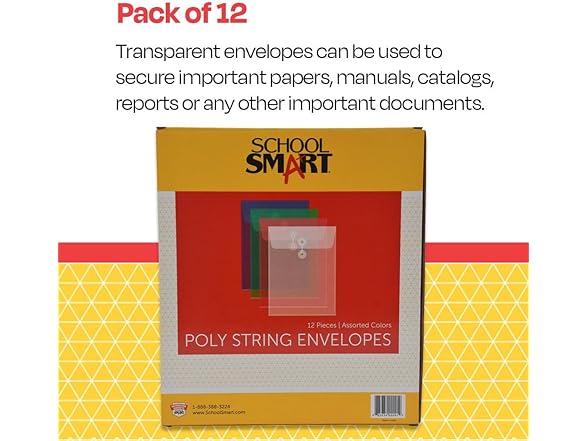 School Smart School Smart Expanding Poly String Envelope
