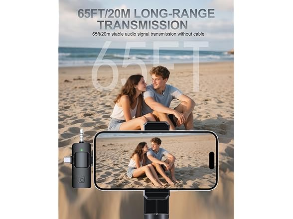 PQRQP 3 in 1 Professional Wireless Lavalier Microphone