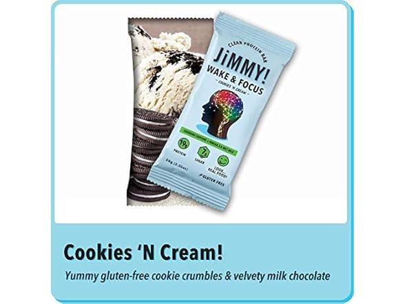 Jimmy! Jimmy! Boosted Clean Protein Bars, Wake