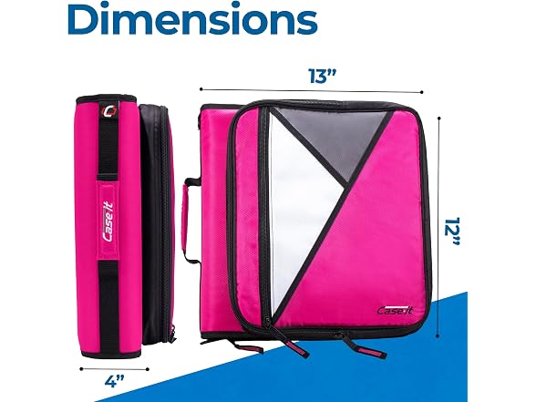 Case-it School Zipper Binder, 2-Inch