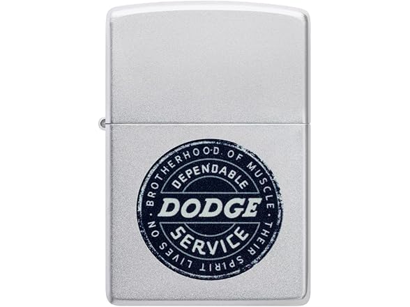 Zippo Dodge Service Sign Satin Chrome Pocket Lighter