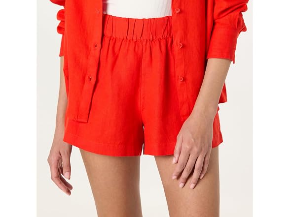 The Drop Women Essie Linen Pull Mini Short