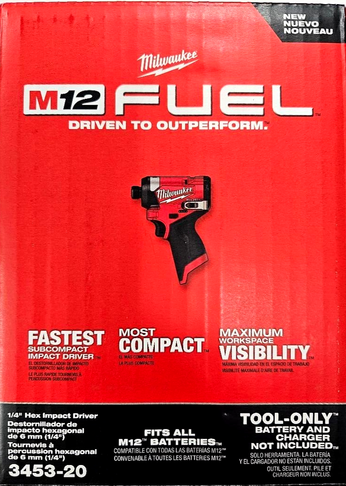 Milwaukee 3453-20 12V Fuel 1/4"  Impact Driver - Gallery 2