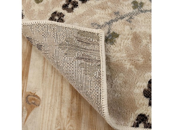 Superior Rustic Floral Damask Washable Indoor Area Rug, 2'7"x6'