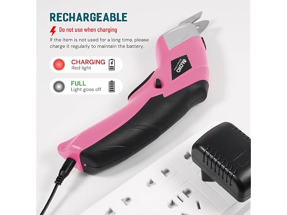 VLOXO Cordless Electric Scissors - Pink