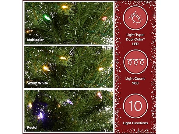 National Tree Company 9' Pre-Lit Downswept Douglas Fir Artificial Christmas Tree