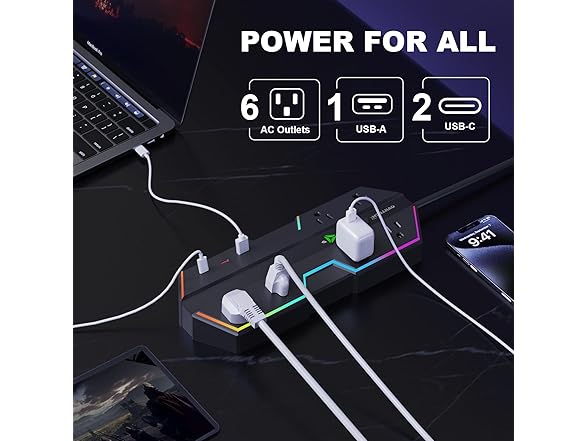 OviiTech 4000J Surge Protector Power Strip