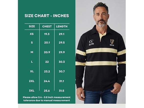 Live FOR Rugby Men (XXL) Harp Ireland Rugby Shirt
