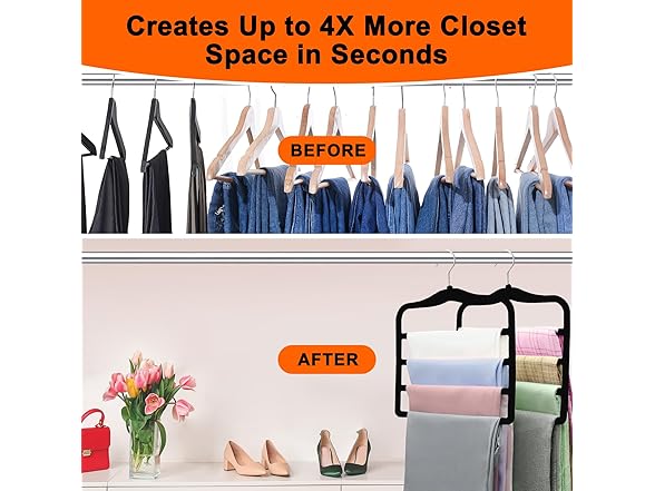 CLODSPAC Space Saving Pants Hangers