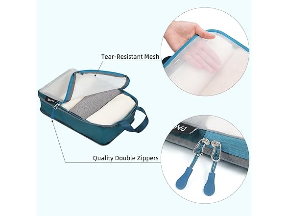 6 Pc Light Compression Packing Cubes