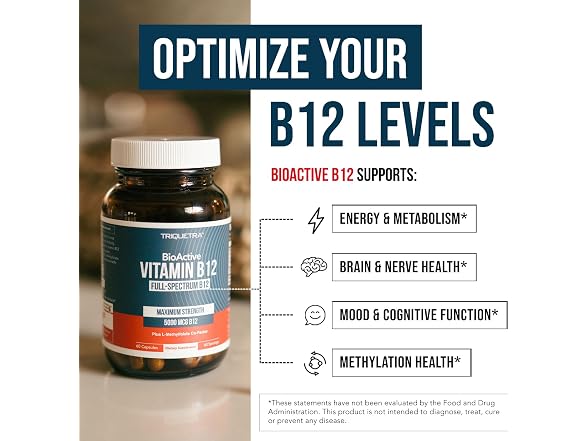 Triquetra Health BioActive Vitamin B12 5000mcg, 60 servin