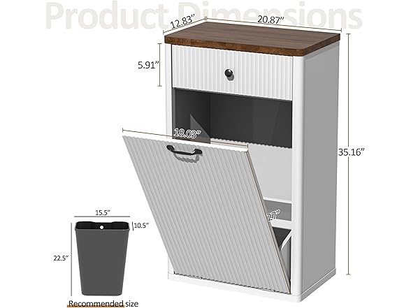 Spurgehom trash can cabinet