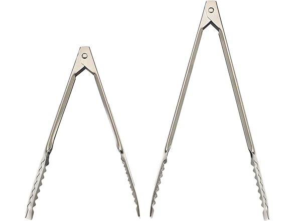 Mercer Culinary Gripper Tongs Set, 9 Inch & 12 Inch