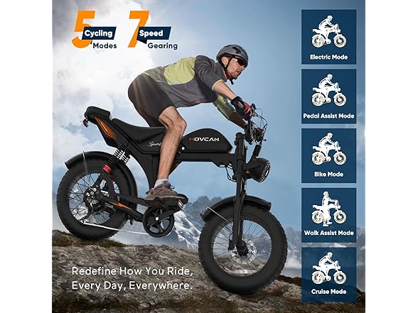 Movcan V70 E-Bike Adults 7 Speed