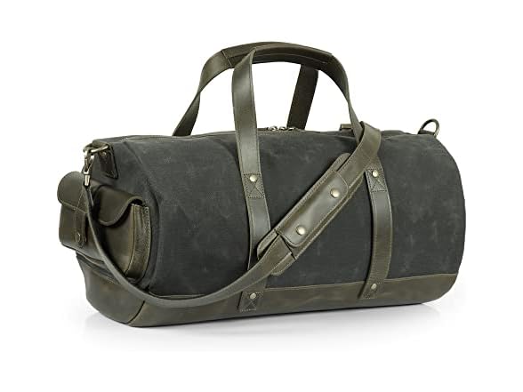 Londo Top Grain Canvas & Leather Duffel Bag