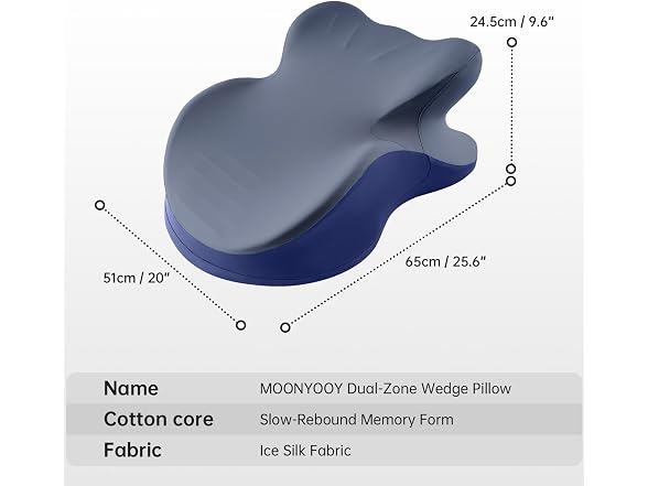 MOONYOOY Zoned Memory Foam Wedge