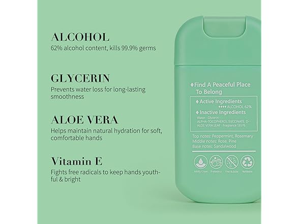 (3-Pack) Power Mist Hand Sanitizer Spray