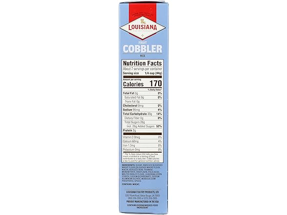 Louisiana Fish Fry Products Fruit Cobbler Mix