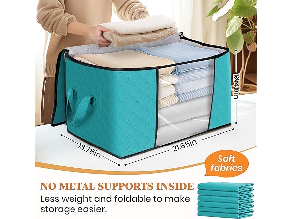 Fab totes 60L Green 6 Pack Storage Bags