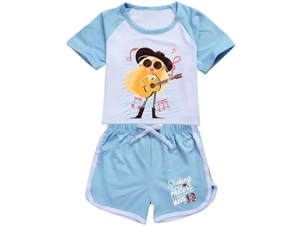 2 PC Girls Princess T-Shirt & Shorts