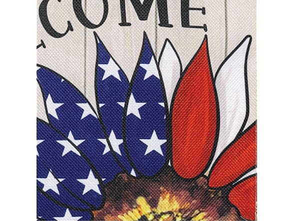 Patriotic Garden Flag 12x18 Sunflower