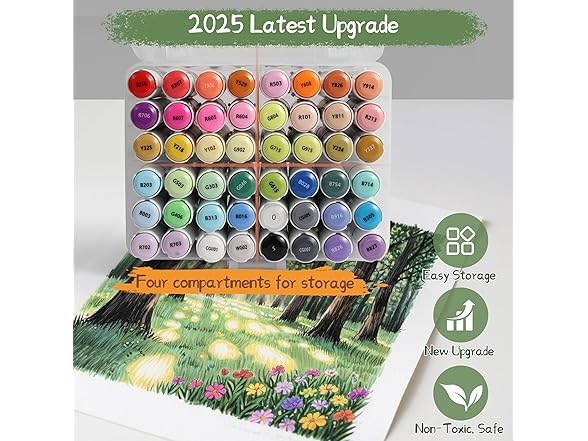 YASNAY Alcohol Markers, 48 Colors
