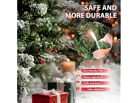 KISIQI 6 Ft Artificial Christmas Tree