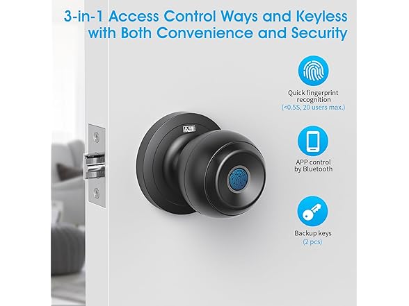 AST Fingerprint Door Knob w/Auto Lock