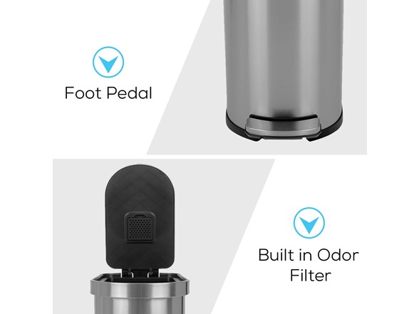 SIMPLI-MAGIC 13.2G Soft-Close Trash Can