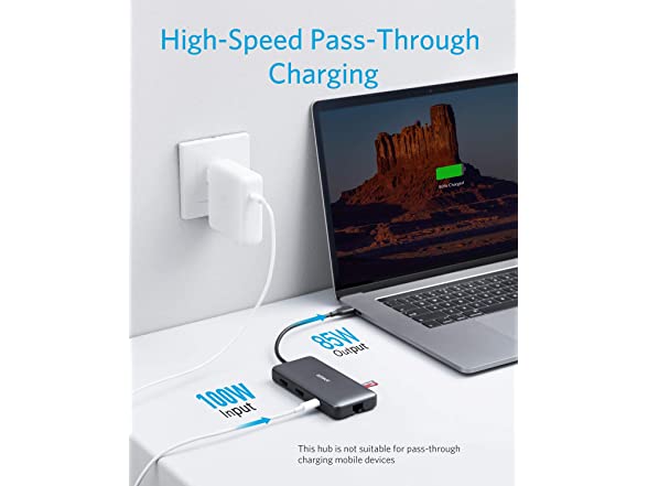 Anker A83800A1 PowerExpand8-in-1 USB-C PD Media Hub Gray (Open Box)