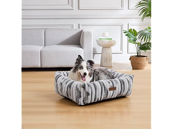 Modern Threads Ribbed Plush Two-Tone Cuddler Silver
