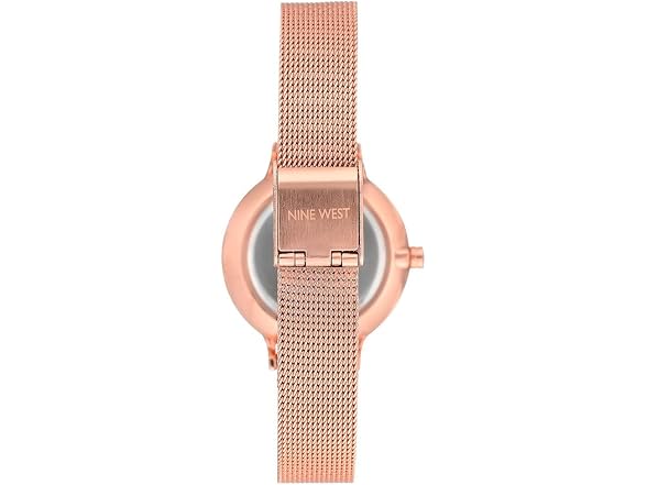 Nine West Women's NW/2228SVRG Rose Gold-Tone Watch