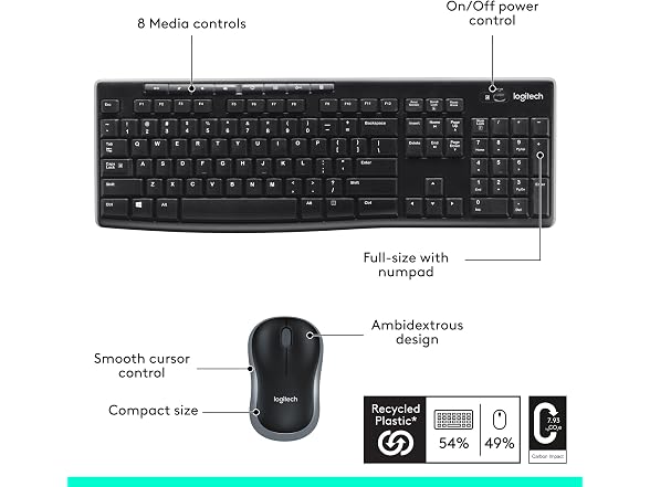 Logitech MK270 Wireless Keyboard and Mouse Combo for Windows - Gallery 7