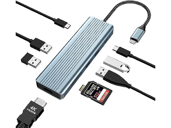 9 in 1 USB C Hub, oditton USB C Adapter