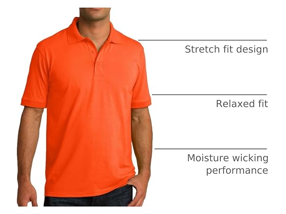 Clothe Co. Men (Large Tall) Shirt Safety Orange