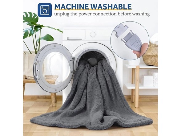 Warmrest Electric Heated Blanket Soft Sherpa, 80"x84"