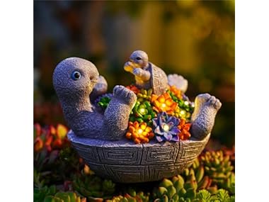 $13.99, Was $29, 51% Off! Pohabery Solar Turtle Figurines Garden Decor dealfomo